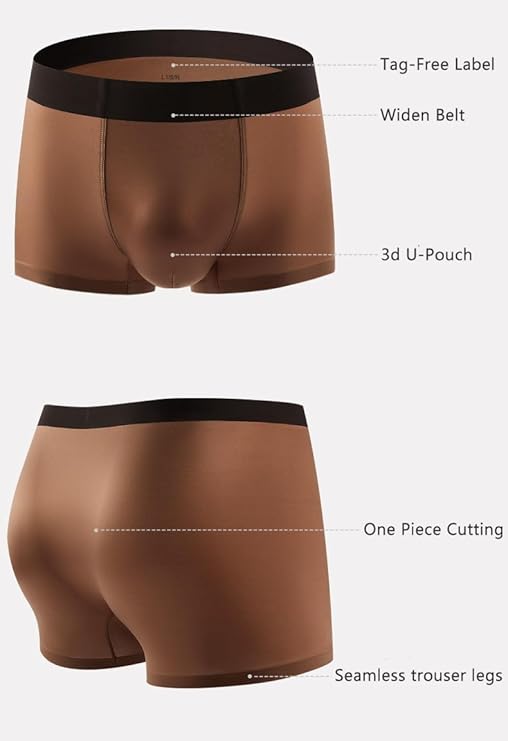 Silky Satin Seamless Boxers