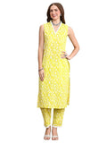 Women's Cotton Ethnic Co-Ord Set | Kurta Pant Set | Stylish Cotton Suit Set for Women