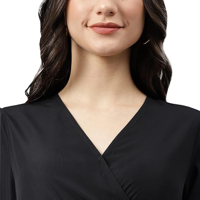 Women's Fit & Flare Maxi Dress | V-Neck | Full Length Long Dresses for Women | A-Line Dress | Stylish for Ladies | Beach Dress for Women