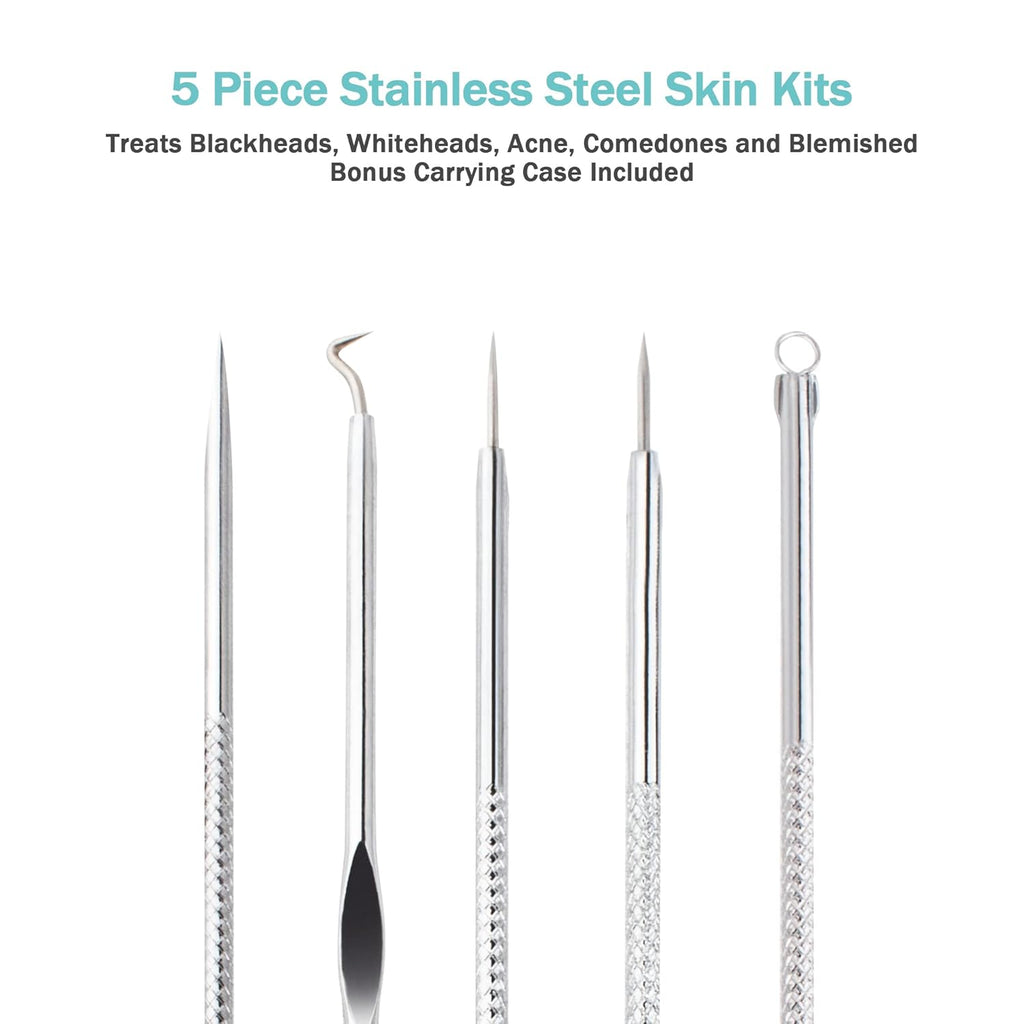 Facial Steamer Ionic Face Steamer for Home Facial, Warm Mist Humidifier Atomizer for Face Sauna Spa Sinuses Moisturizing, Unclogs Pores, 1 Pack + 5 Stainless Steel Skin Kit