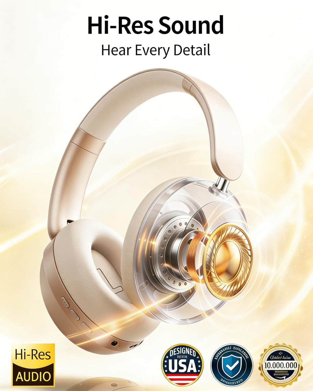 Wireless Over-Ear Bluetooth Headphones (Model : BAD9000)