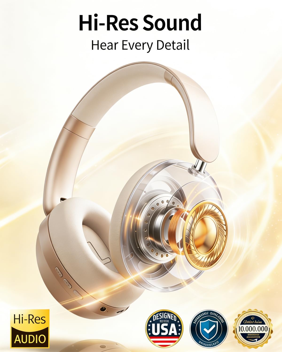 Wireless Over-Ear Bluetooth Headphones (Model : BAD9000)