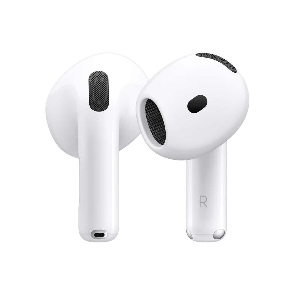 AirPods 4 Wireless Earbuds, Bluetooth Headphones, Personalised Spatial Audio, Sweat and Water Resistant, USB-C Charging Case, H2 Chip, Up to 30 Hours of Battery Life, Effortless Setup for iPhone