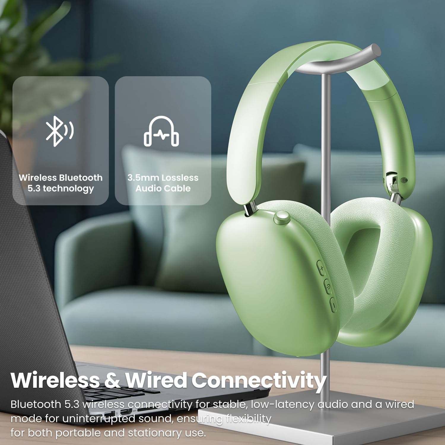 Wireless Over-Ear Bluetooth Headphones (Model : A1002)