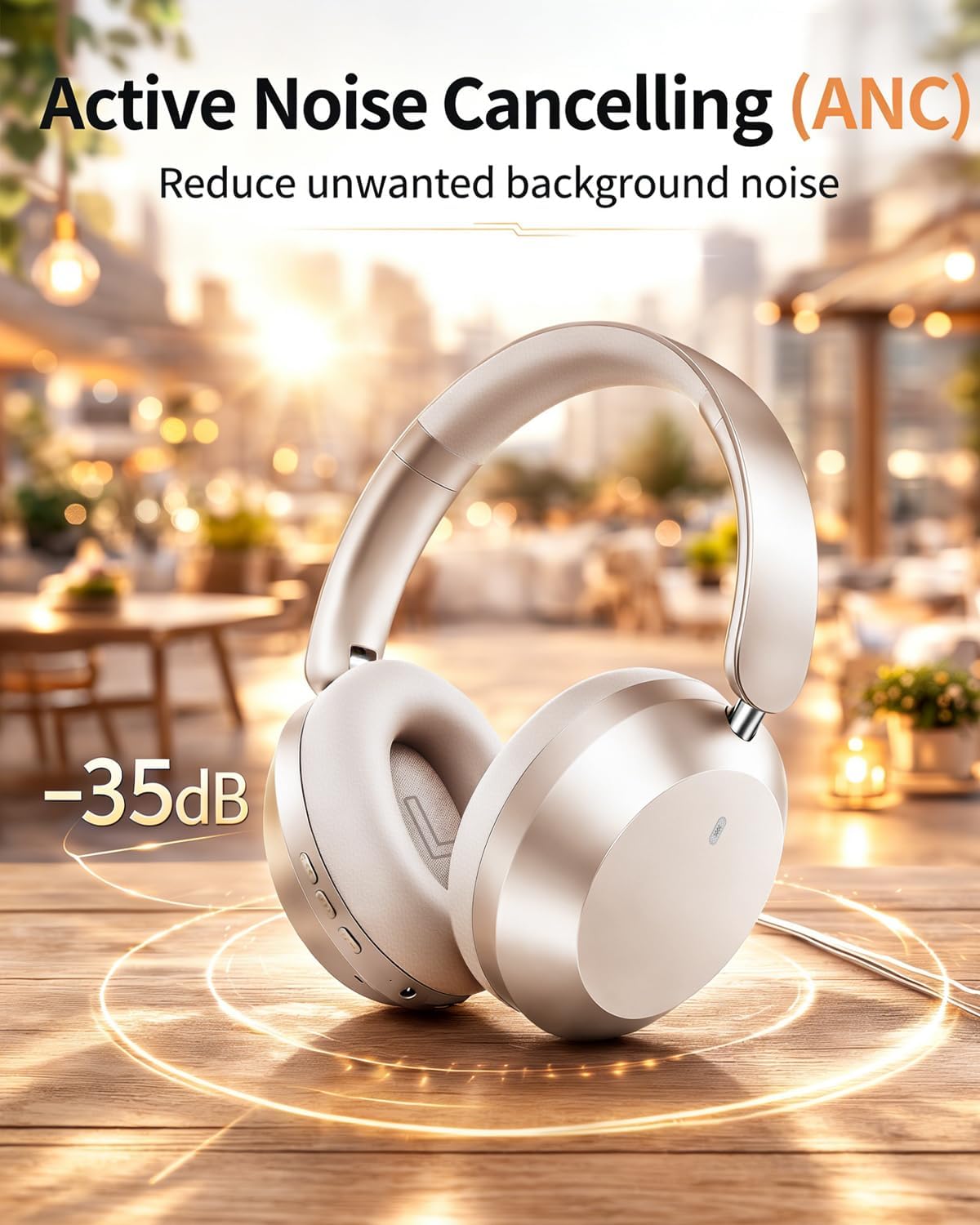 Wireless Over-Ear Bluetooth Headphones (Model : BAD9000)