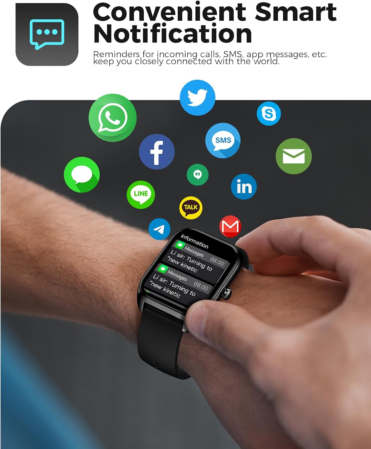 Smart Watch For Men & Women (Model : K9650)