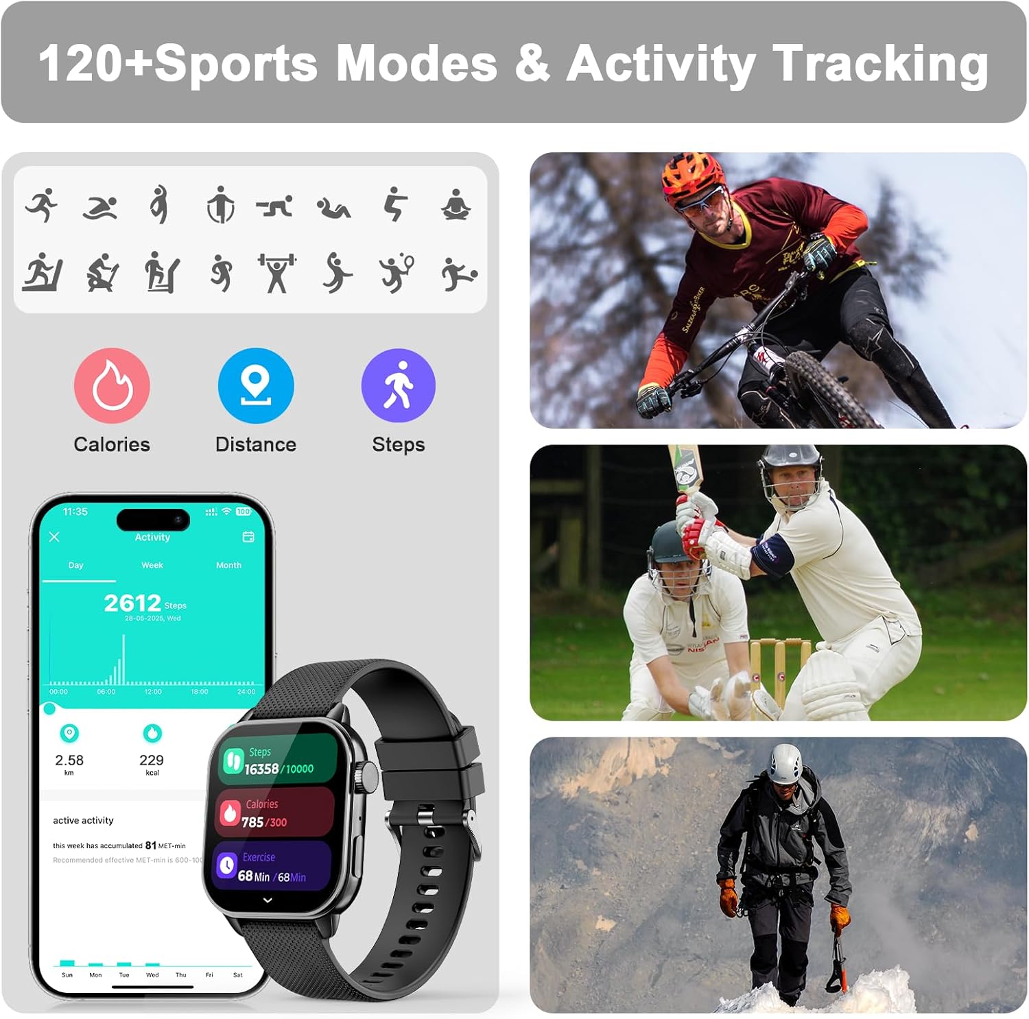 Smart Watch for Men & Women Model : B8200)