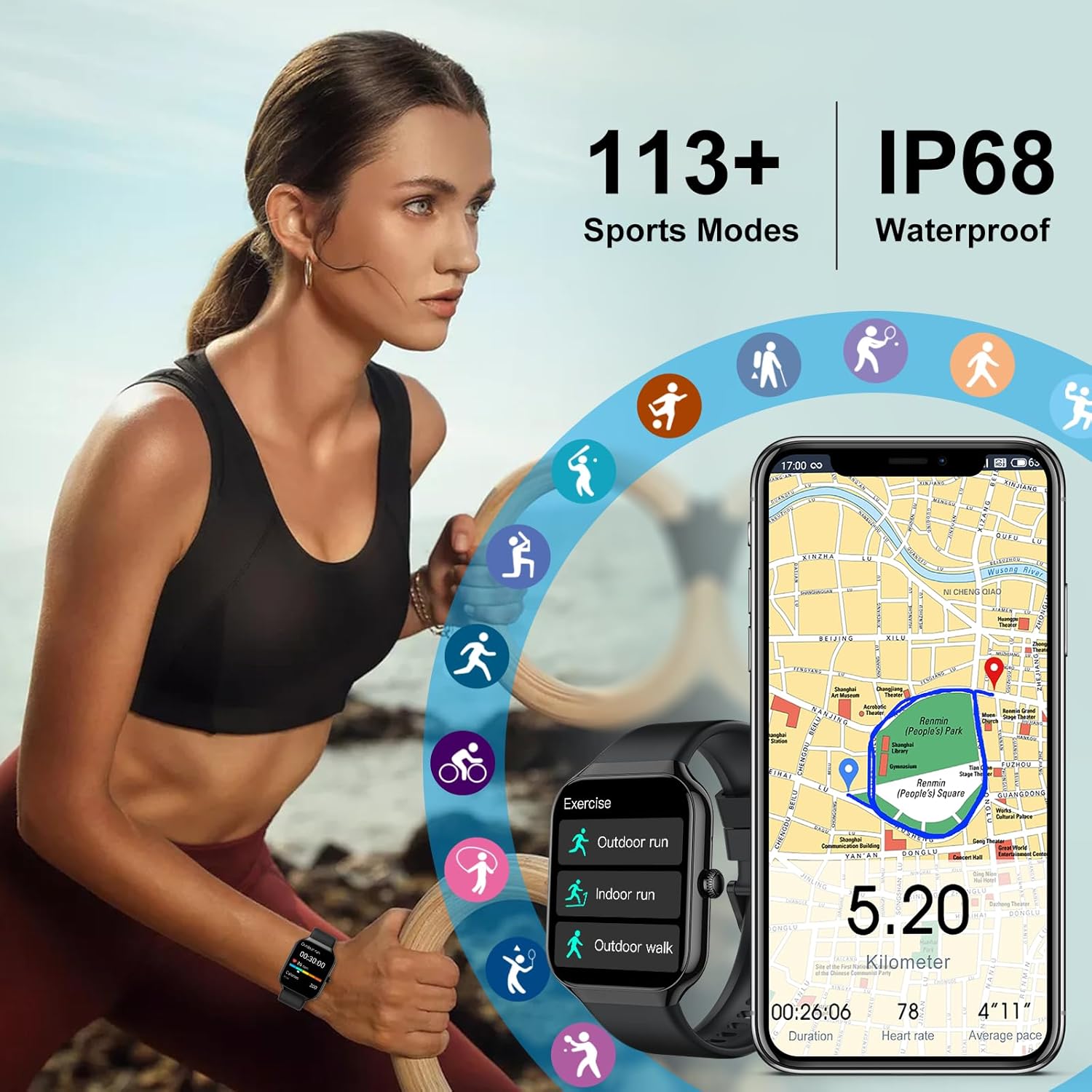Smart Watch for Men (Model : E200)