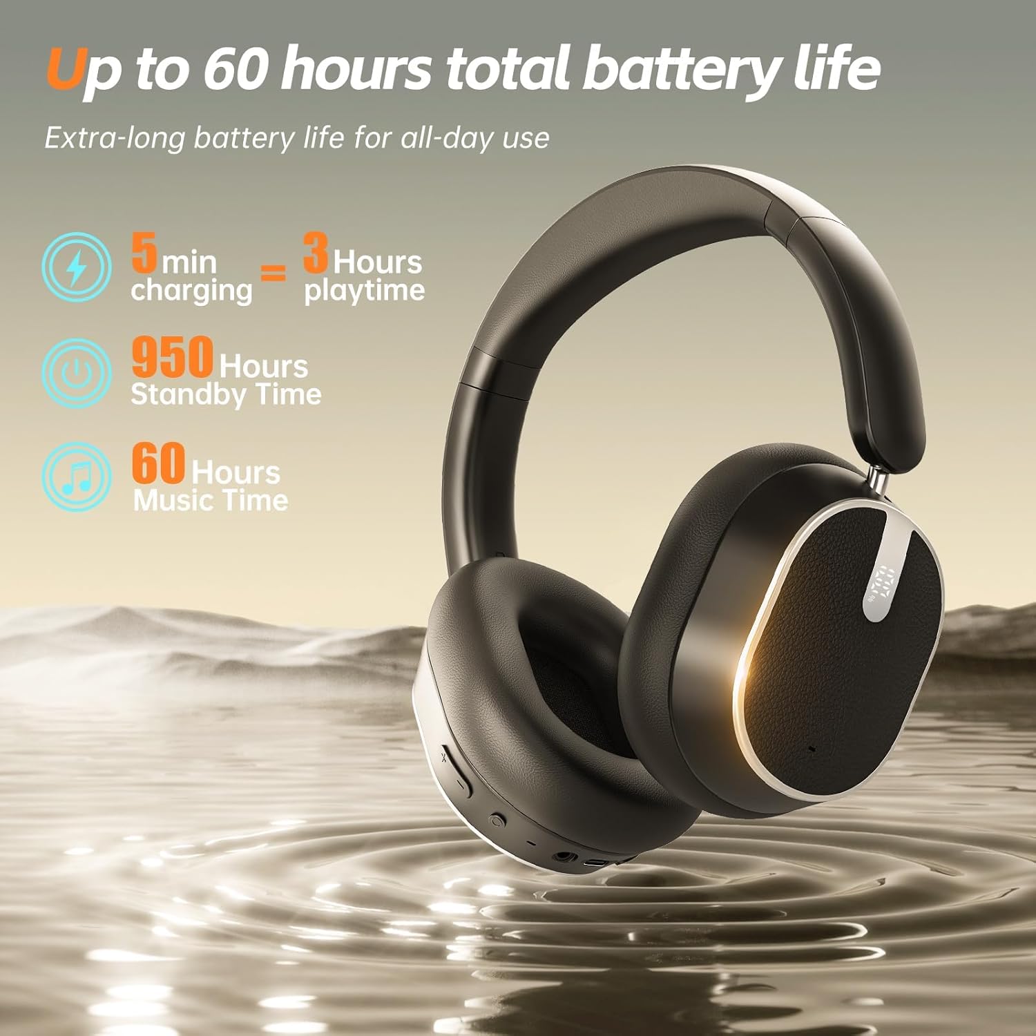 Wireless Over-Ear Bluetooth Headphones (Model : E93000)