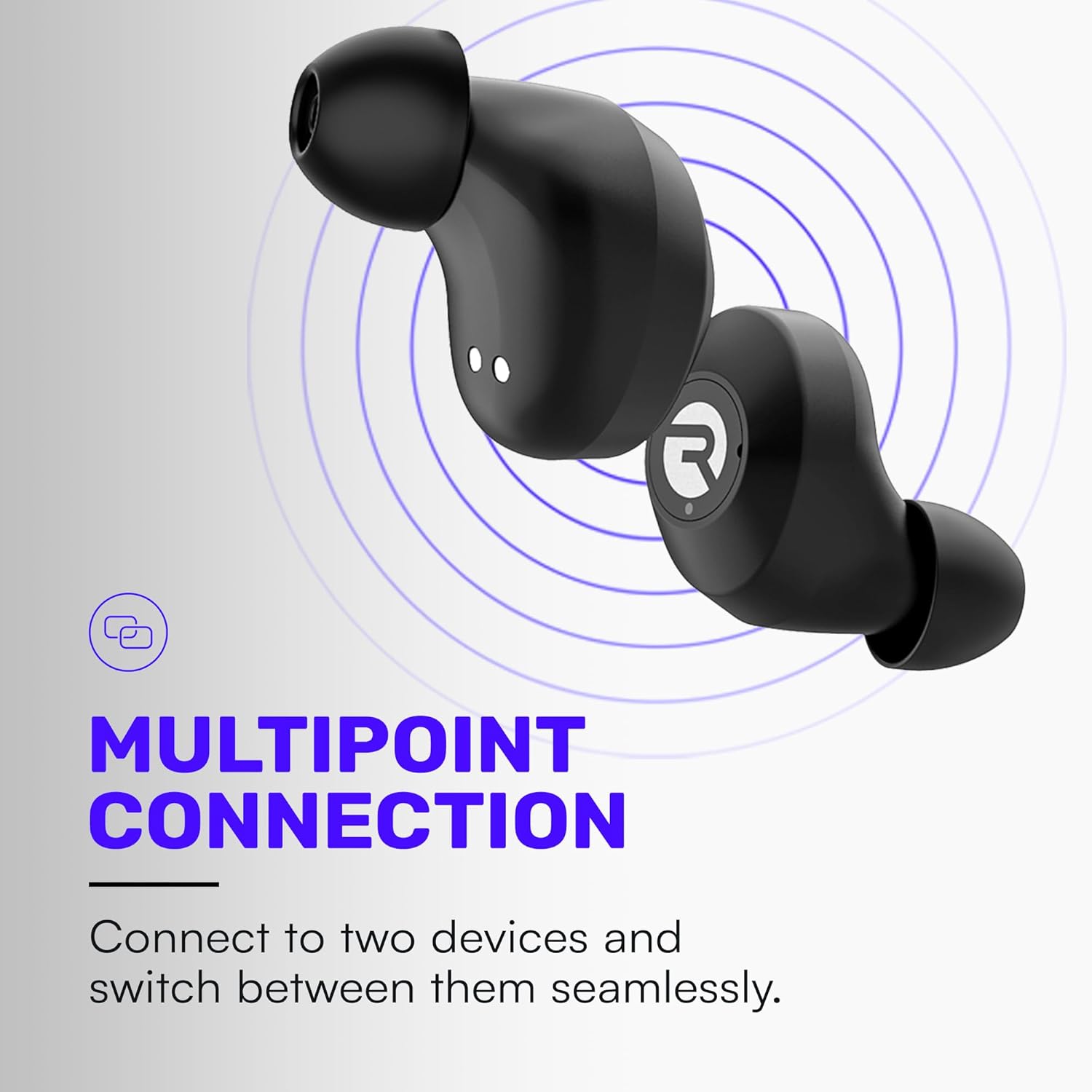 Everyday Classic Bluetooth Wireless Earbuds + Microphone with Active Noise Canceling, Sweat & Water-Resistant Earphones, Ear Buds Wireless Bluetooth 32 Hours Playtime