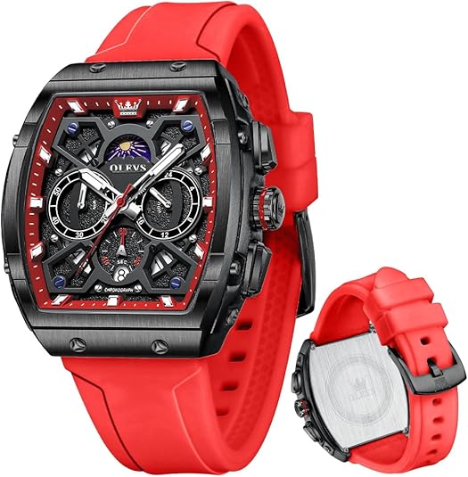 Mens Watches Stylish Chronograph Waterproof Luminous Silicon Strap Multifunction Watches for Men Business White Men Wrist Watch