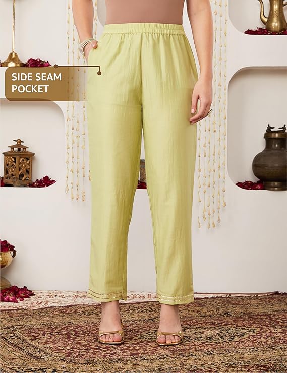 Women's Embroidered Kurta Pant Set with Dupatta
