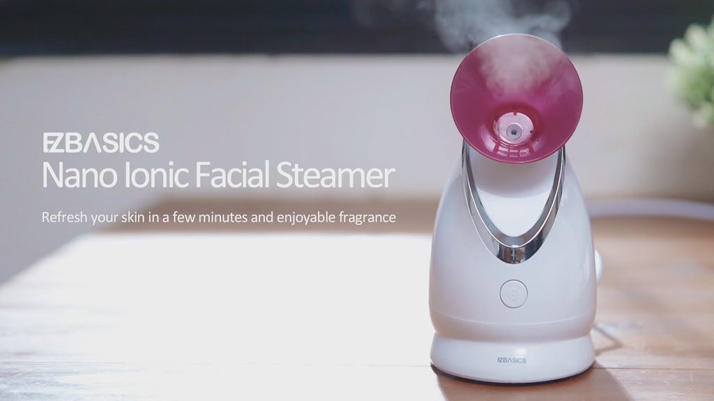 Facial Steamer Ionic Face Steamer for Home Facial, Warm Mist Humidifier Atomizer for Face Sauna Spa Sinuses Moisturizing, Unclogs Pores, 1 Pack + 5 Stainless Steel Skin Kit