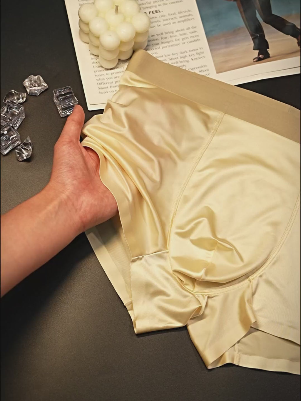 Silky Satin Seamless Boxers