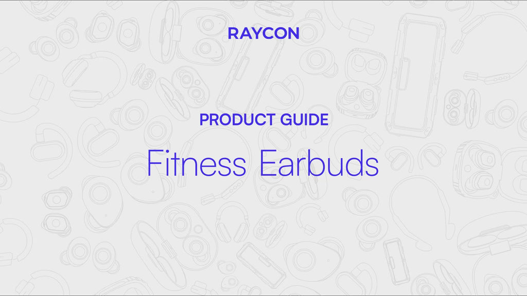 Fitness Bluetooth Wireless Earbuds + Microphone with Active Noise Canceling, Sweat & Water-Resistant Earphones, Running Headphones, Ear Buds Wireless Bluetooth 56 Hours Playtime